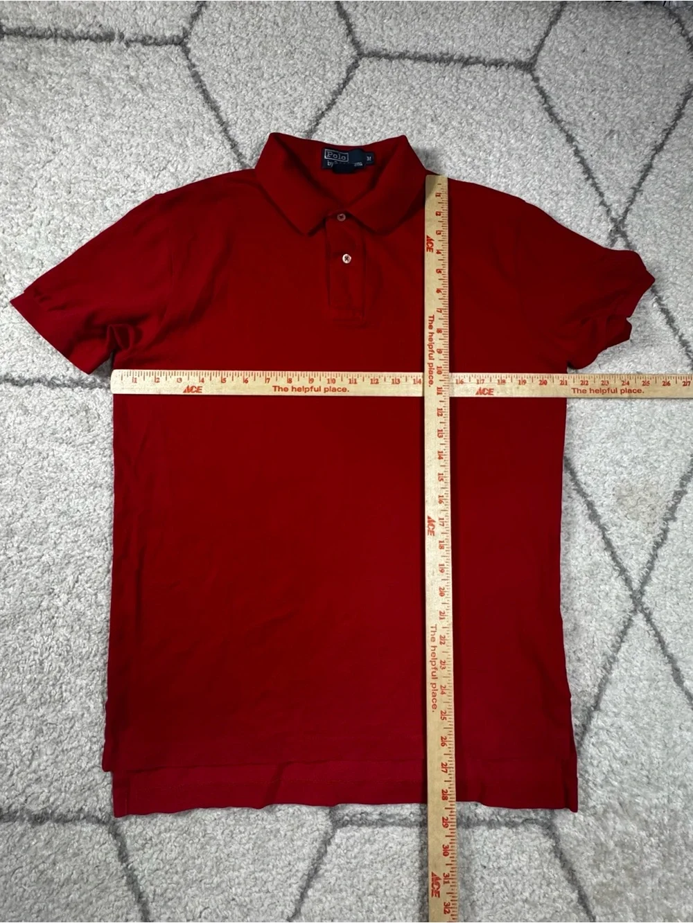 Ralph Lauren Men’s Bright Red Polo Shirt with Embroidered Logo